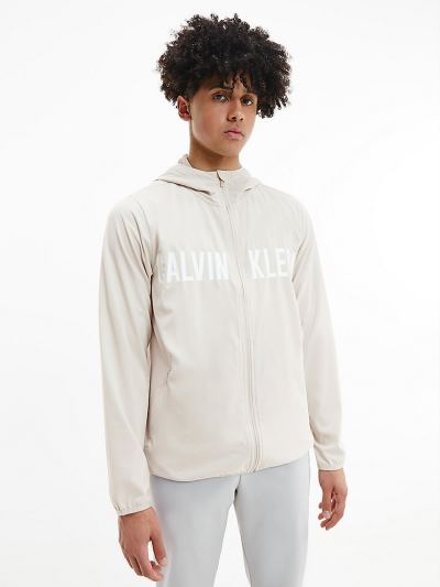 Calvin Klein Ruhák HU167642 | Calvin Klein Slim Stretch Logo Férfi Széldzseki Szürke
